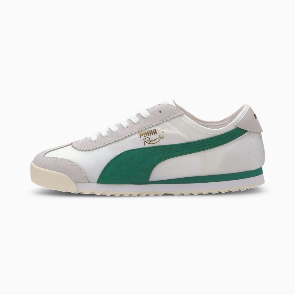 Puma Roma '68 Nylon Férfi Sportcipő - Fehér/Zöld ( Hungary - OISKZ4362 )